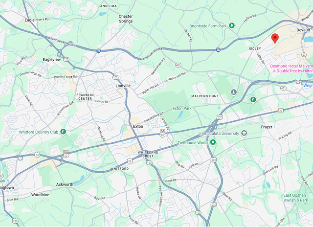 Map showing our locations