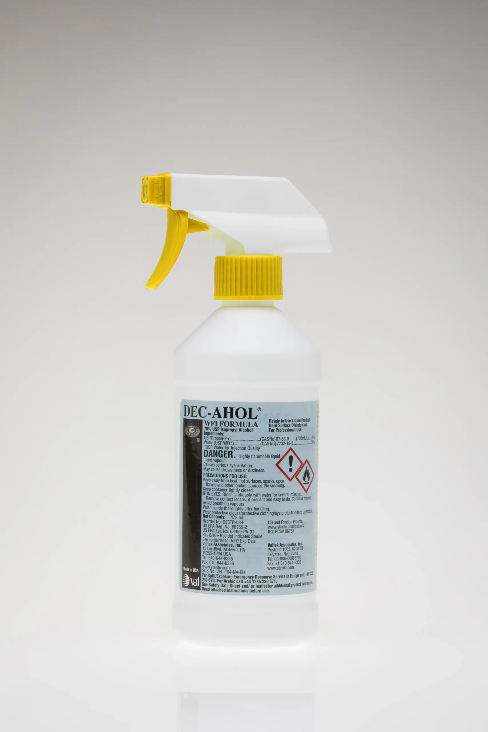 DEC-AHOL WFI Formula - Trigger Spray - Sterile