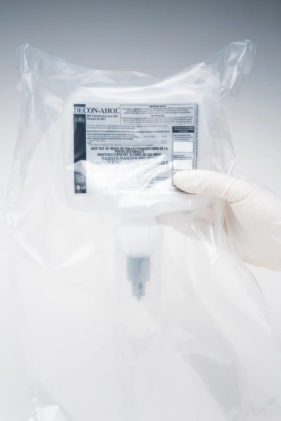 DECON-AHOL WFI - Hands Free Dispenser - Sterile